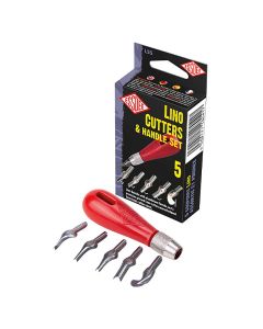 Essdee Lino 5 Hohlmeißelklingen und Griffset