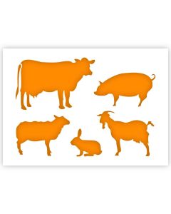 Farm Animals Vorlage in 3 Größen