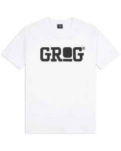 Grog Classic Logo T-shirt schwarz auf weiß