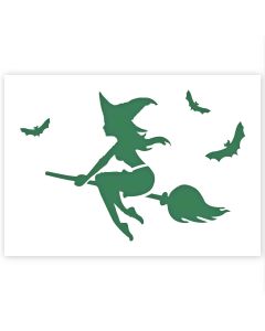 Halloween-Hexenschablonen in 3 Größen