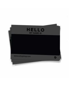 Hallo Mein Name ist Aufkleber 50pcs - Schwarz