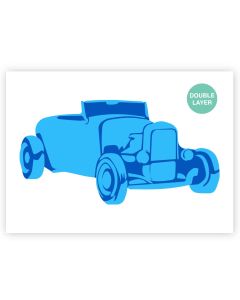 QBIX A3 Hotrod Roadster Schablone - 2 Schichten