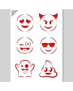 QBIX Emoji Schablone - A3 Größe
