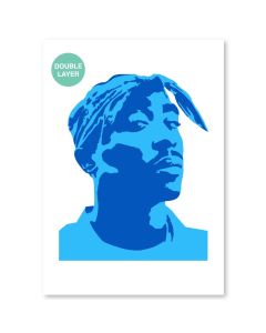 QBIX Tupac Shakur Schablone - A3-Format - 2 Schichten