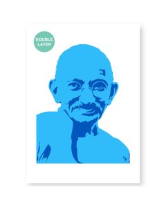 QBIX Mahatma Gandhi Schablone - A3 Größe - 2 Schichten