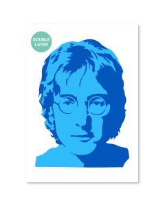 QBIX John Lennon Schablone - A3-Format - 2 Schichten