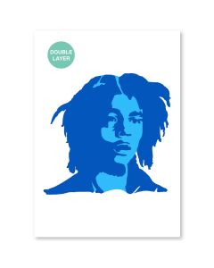 QBIX Bob Marley Schablone - A3-Format - 2 Schichten