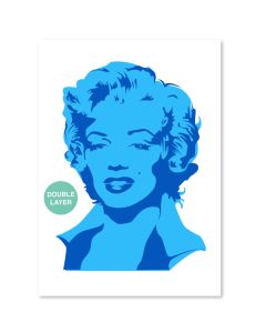 QBIX Marilyn Monroe Schablone - A3-Format - 2 Schichten