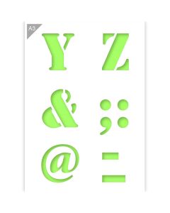 Beschriftungsvorlage Y Z & @ - A3 Format