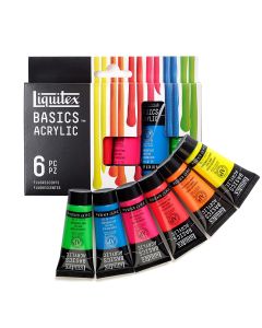 Liquitex Basics Acrylfarben-Set mit 6 fluoreszierenden Farben - 22ml