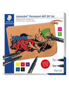 Staedtler Lumocolor ART DIY Pouch Set mit 7 Stiften + Beutel