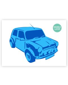 QBIX A3 Mini Cooper Schablone - 2 Schichten