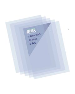 QBIX Plastik A3 Mylar 5x Blätter - Transparent