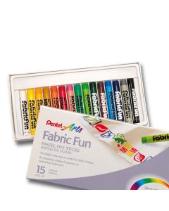 Pentel Textile Kreide Set von 15 Farben