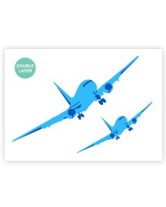 QBIX A3 Flugzeugschablone - 2 Schichten