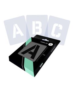 Buchstabenschablonensatz Komplettes Alphabet - Sans Serif - 2 Größen