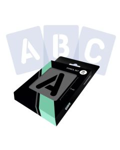 Buchstabenschablonenset Komplettes Alphabet - Runde Buchstaben - 2 Größen