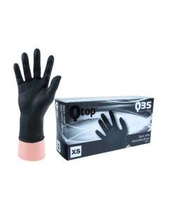 Qtop Nitril Handschuhe - 100 Stück - Schwarz