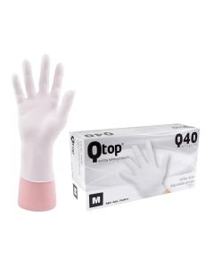 Qtop Q40 Weiße Nitrilhandschuhe 100x