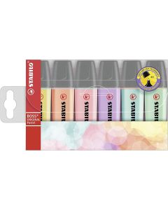 STABILO BOSS Original Highlighter Marker Set mit 6 Pastellfarben