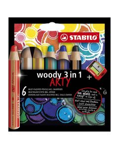 STABILO Woody Buntstifte im 6er-Set