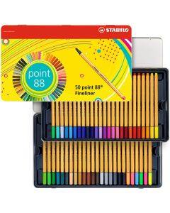 STABILO Fineliner Point 88 50er Set in Metallbox