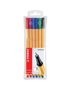 STABILO Fineliner Punkt 88 6er-Set