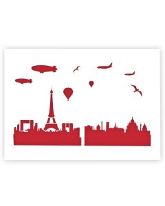 A3 Paris City Skyline Vorlage