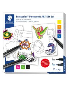 Staedtler Lumocolor ART DIY Aufkleber Set mit 4 Markern