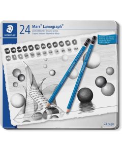 Staedtler Mars Lumograph 100 Satz von 24 Stiften