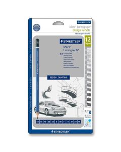 Staedtler Mars Lumograph 100 Set mit 6 Stiften + Anspitzer und Radiergummi