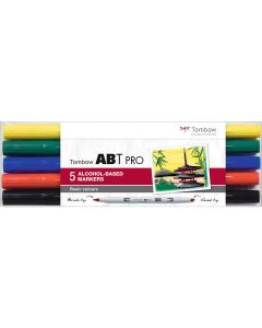 Tombow ABT PRO Marker Satz mit 5 Grundfarben