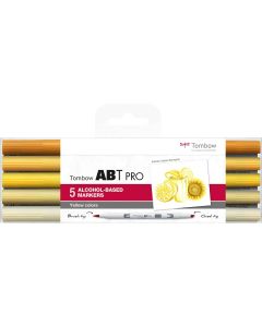 Tombow ABT PRO Marker-Set mit 5 Gelbtönen