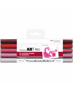 Tombow ABT PRO Marker-Set mit 5 rosa Farbtönen