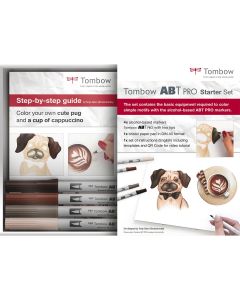 Tombow ABT PRO Starter Set mit 4 Markern und Skizzenblock