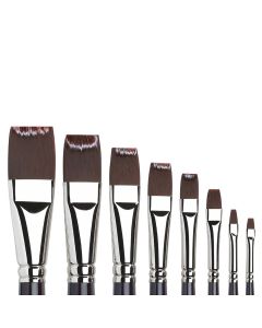 Winsor & Newton Galeria Acrylmalpinsel - flach kurz mit langem Stiel