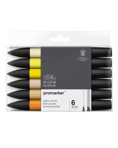 Winsor & Newton Promarker Satz mit 6 gelben Schirmen