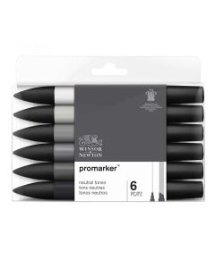 Winsor & Newton Promarker set of 6 shades of grey