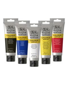 Winsor & Newton Galeria Acrylfarbe 120ml - Set mit 5 Grundfarben