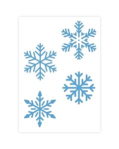 Schneeflocken Schablone in 3 Größen