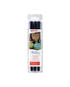 Edding 1255 Kalligraphiestift Schwarz - 3 Stück Set