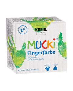 MUCKI Fingerfarbe - 4x 150ml Set