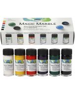 KREUL Magic Marmor-Effektfarbe Set mit 6 Grundfarben