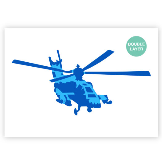 Helicopter stencil, voertuig sjabloon