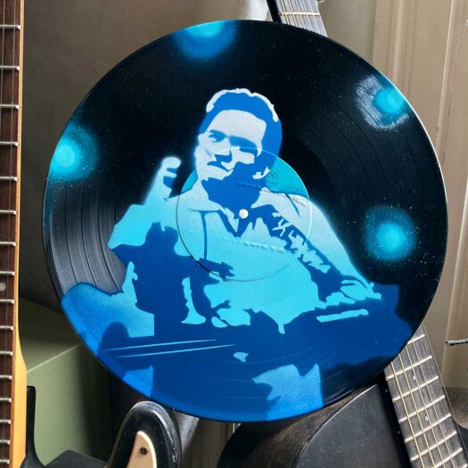 Johnny Cash Vinyl Record Art