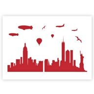 New York Skyline stencil sjabloon