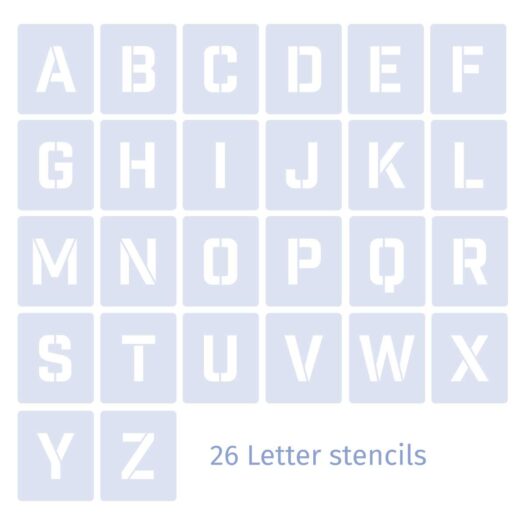 lettersjablonen alfabet