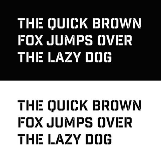 lettersjablonen sans serif lettertype