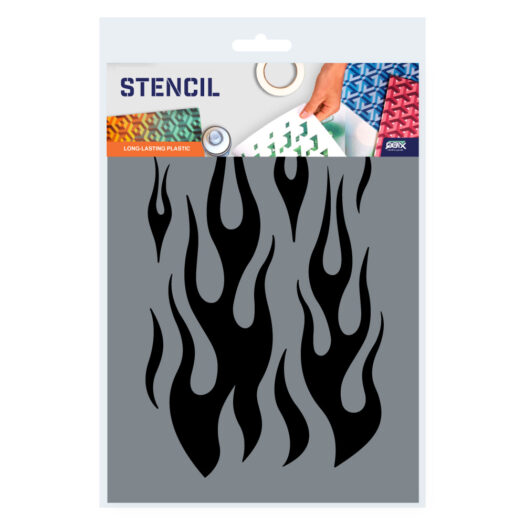 Flame Stencil Template