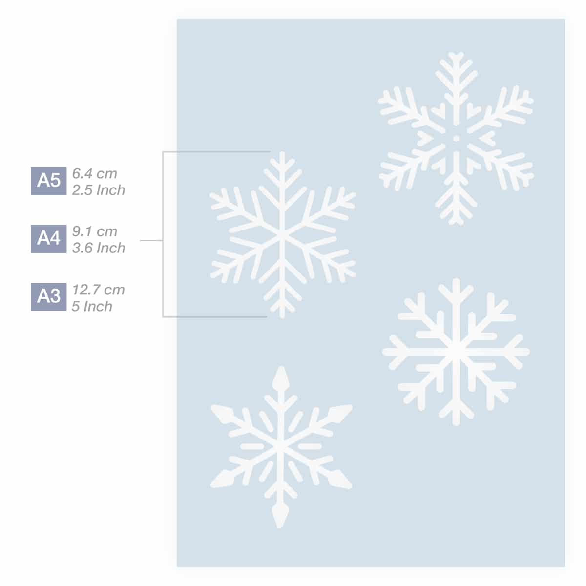 Schneespray-Schablone: Schneeflocke als Fensterdekoration